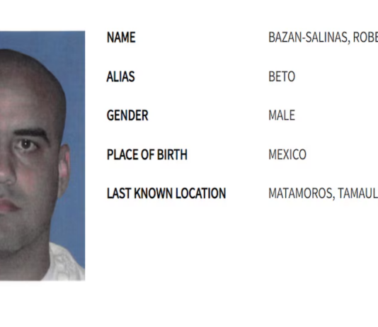 EEUU busca a Roberto “Beto” Bazan-Salinas, del Cártel del Golfo, por trasiego de drogas
