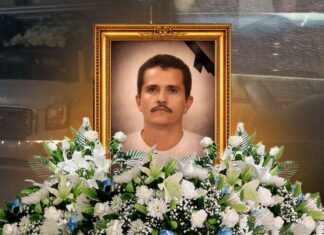 Féretro de color dorado, música de banda y más de 500 coronas: así fue el funeral de “El Mencho”