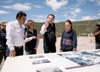 Sheinbaum supervisa presa el Tunal II en Durango, asegura que la mitad de la capital recibe agua contaminada por arsénico y flúor
